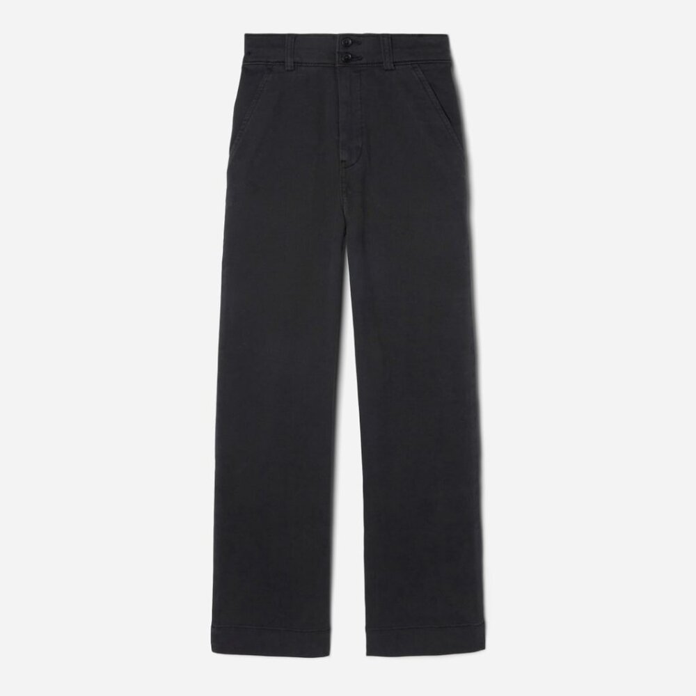 Everlane Organic Wide-Leg Pant size 12 Black